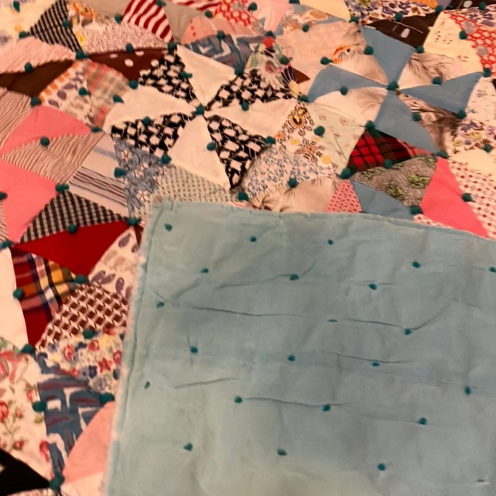 Vintage‎ Handcrafted Windmill Patchwork Quilt